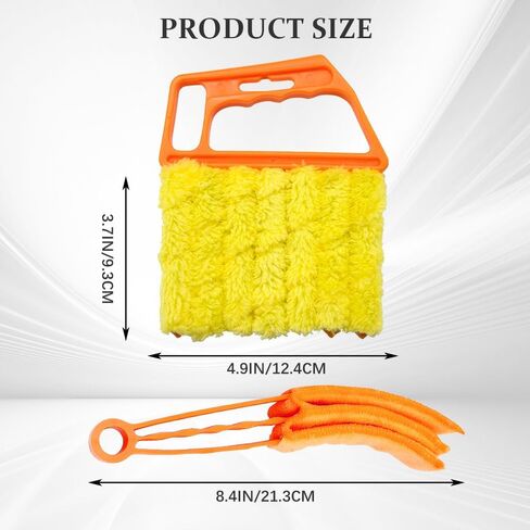 4PCS Window Venetian Blind Cleaner Duster Tool, Car Cleaning Kit, Washable 7 Fingers Dusting and Air Vent Cleaner, Hand-Held Window Shutter Air Conditioner Duster for Wood Blinds Fans Vents in Saudi Arabia