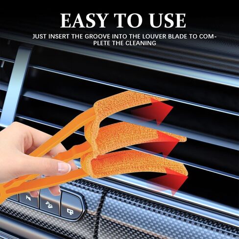 4PCS Window Venetian Blind Cleaner Duster Tool, Car Cleaning Kit, Washable 7 Fingers Dusting and Air Vent Cleaner, Hand-Held Window Shutter Air Conditioner Duster for Wood Blinds Fans Vents in Saudi Arabia