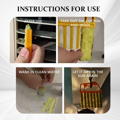 4PCS Window Venetian Blind Cleaner Duster Tool, Car Cleaning Kit, Washable 7 Fingers Dusting and Air Vent Cleaner, Hand-Held Window Shutter Air Conditioner Duster for Wood Blinds Fans Vents in Saudi Arabia