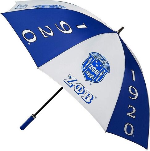 Zeta Phi/Φ Beta Jumbo Umbrella [Blue/White - 60"] - ID#132202 in Saudi Arabia