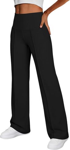 Wide Leg Yoga Pants for Women Bottoms Athletic High Waisted Activewear Wide Leg Workout Pilates Gym Yoga Pants in Saudi Arabia