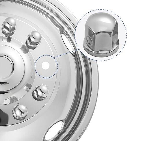 8 قطع من صواميل العروة مع محول لمحاكاة عجلة العروة 19.5 بوصة، تناسب Ford 2005-2021 F450/F550 in Kuwait