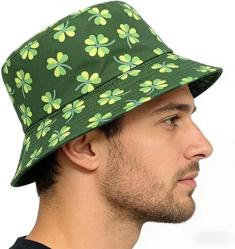 St Patricks Day Bucket Hat for Men and Women Adult Funny St Pattys Irish Green Shamrock Hats in Saudi Arabia