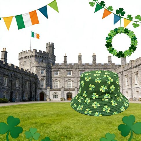 St Patricks Day Bucket Hat for Men and Women Adult Funny St Pattys Irish Green Shamrock Hats in Saudi Arabia