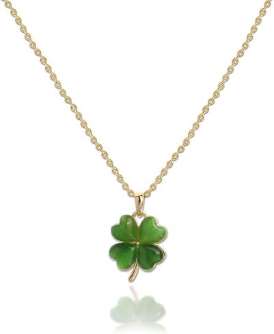 Sonateomber Lucky 4 Leaf Clover St.Patrick's Necklaces for Women, Cute CZ Clover Pendant Necklace Rhinestone Choker Day Prom Accessories Jewelry Gift in Saudi Arabia