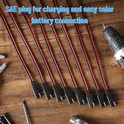 Bates- SAE to SAE Extension Cable, 3 FT, 16 AWG, SAE 2-Pin Quick Connect Disconnect with Polarity Reverse Adapter, Solar Panel Extension Cable for Battery Chargers, Maintainers & Motorcycles in Saudi Arabia