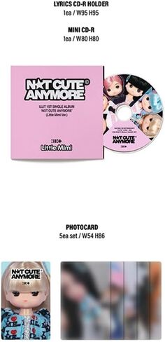 ILLIT [NOT CUTE ANYMORE أول ألبوم منفرد] (إصدار Little Mimi) + مجموعة 3 بطاقات فوتوغرافية إضافية in Kuwait