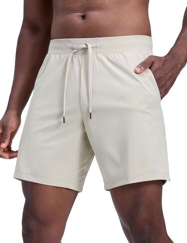 CRZ YOGA Mens Side Split Workout Shorts 7" - Daily Sweat-Wicking Quick Dry for Workout Gym Athletic Casual with Pockets in Saudi Arabia