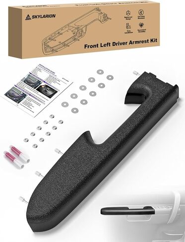 22818465 Front Left Driver Side Door Armrest Repair Kit for Chevy Silverado/GMC Sierra 1500/2500HD/3500HD 2010–2014, Fits Door Panel with Release Handle Below Armrest, Black in Saudi Arabia