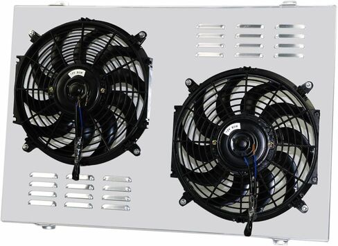 Aluminum Radiator Fan Shroud Relay Kit Compatible with 1977-1988 Chevy GMC Camaro Monte Carlo G-Body (Shroud Fan Relay kit) 3.2L 3.3L 3.8L 4.1L-7.5L V6 V8 in Kuwait