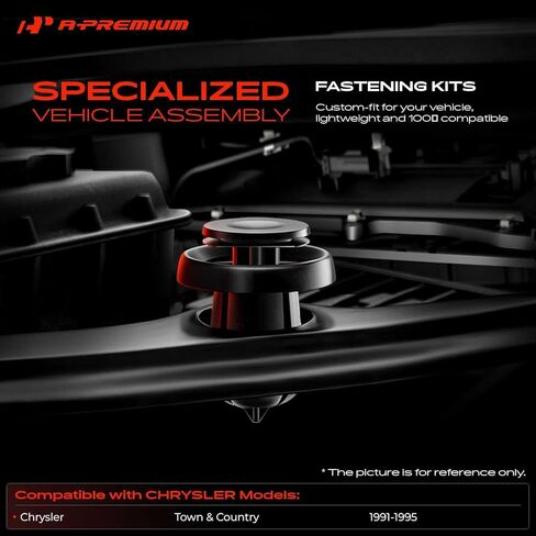 مجموعة مشابك تثبيت السيارة A-Premium 100 قطعة (9 أنواع) متوافقة مع Chrysler Town & Country 1991-1995 Fender & Bumper Shield مجموعة استبدال مثبتات المسامير البلاستيكية ذات الدبوس التلقائي، مع أداة إزالة in Saudi Arabia