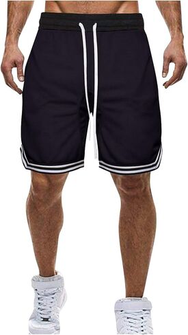 Basketball Shorts Men Quick Dry Breathable Elastic Waist Sport Running Gym Half Pants Lightweight Exercise Activewear in Saudi Arabia