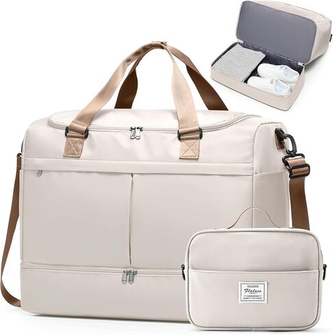 Large Travel Duffel Bag, Weekender Bag for Women with Shoe Compartment & Toiletry Bag, Overnight Carry on Bag for Travel, Gym, Hospital, Business,Peacock Blue in Saudi Arabia