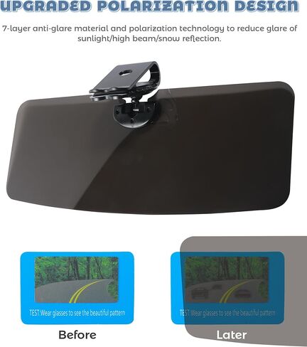 Sun Shade for Car Windshield,Car Accessories Universal Adjustable Visor Extension for Cars Visor,Sunvisor for Cars Windshield,Anti-Glare Automotive Sun Shade,Suitable for Most Vehicles in Saudi Arabia