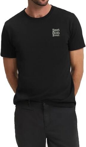 Mens T Shirts Best Son Ever Embroidered Short Sleeve Casual T-Shirts for Men in Saudi Arabia