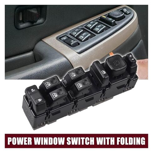 15883319 Master Power Window Switch with Folding Mirror Compatible with Hummer H2 Chevrolet Suburban GMC Yukon Sierra 2003 2004 2005 2006 in Kuwait
