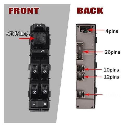 15883319 Master Power Window Switch with Folding Mirror Compatible with Hummer H2 Chevrolet Suburban GMC Yukon Sierra 2003 2004 2005 2006 in Kuwait