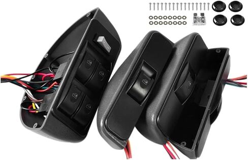 Compatible With 12V Car Universal Crescent Power Window Switch Kit in Kuwait