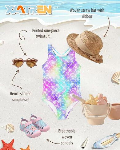 Girls One Piece Swimsuits 3-12Y Quick Dry Cutout Back Toddlers Bathing Suit Liner Swimwear (Breast Pads for 9Y+) in Saudi Arabia