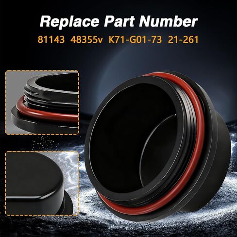 2Pcs Trailer Bearing Dust Cap Wheel Hub Grease Cover with O-Ring Compatible with Dexter Vortex Trailer, Marine Boat & Other Hub Kits Replace#: 81143 48355v K71-G01-73 in Saudi Arabia