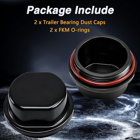 2Pcs Trailer Bearing Dust Cap Wheel Hub Grease Cover with O-Ring Compatible with Dexter Vortex Trailer, Marine Boat & Other Hub Kits Replace#: 81143 48355v K71-G01-73 in Saudi Arabia