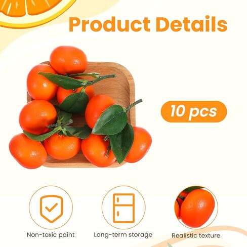 10 Clusters Artificial Mini Orange Simulation Decorative Tangerine Kitchen Table Fake Orange Realistic Artificial Fruit Oranges Faux Fruit for Home Party Kitchen Festival Decor in Saudi Arabia