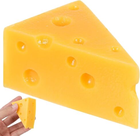 balacoo Artificial Cheese Model, Resin Faux Triangular Cheese Ornament, Simulation Cheeseblock for Bakery Shop Display Decor, Food Props for Home Retail Christmas, 2.55 X 1.77 X 1.37 Inch in Saudi Arabia