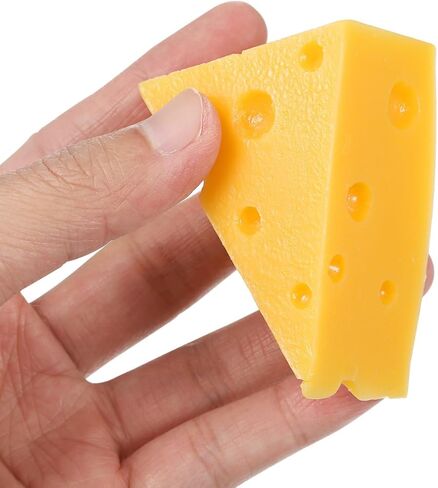 balacoo Artificial Cheese Model, Resin Faux Triangular Cheese Ornament, Simulation Cheeseblock for Bakery Shop Display Decor, Food Props for Home Retail Christmas, 2.55 X 1.77 X 1.37 Inch in Saudi Arabia