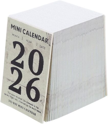 تقويم يومي صغير تمزيق 2026 مخطط صغير مدمج مع تصميم بسيط قديم لتخطيط جدول المكتب وتتبع العد التنازلي in Saudi Arabia