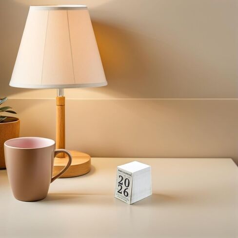 Mini Tear off Daily Calendar 2026 Compact Small Planner with Retro Minimalist Design for Desk Schedule Planning and Countdown Tracking in Saudi Arabia