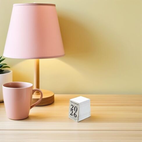 Mini Tear off Daily Calendar 2026 Compact Small Planner with Retro Minimalist Design for Desk Schedule Planning and Countdown Tracking in Saudi Arabia