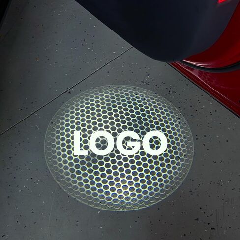 أضواء جهاز عرض باب الحركة الديناميكية لطراز Tesla Y/3/S/X، 2025، ضوء بركة ليزر ثلاثي الأبعاد دوار مزدوج الصورة، مصباح شعار ترحيب متحرك فائق السطوع عالي الدقة (حرف) in Kuwait