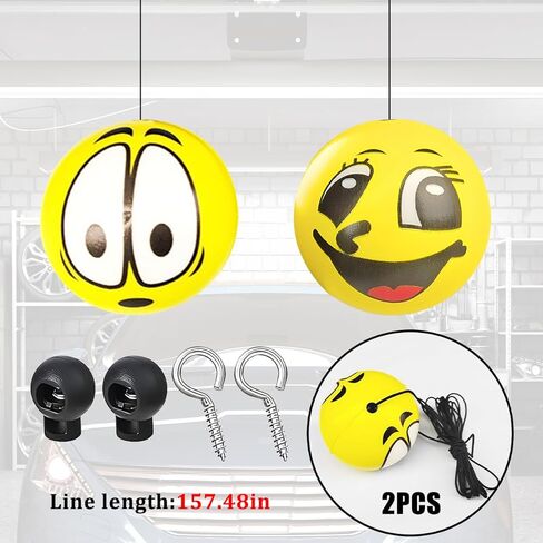 2PCS/Set Car Double Garage Parking Aids, Vehicle Assist Garage Balls Stopper with Cord Locks Screws, Automotive Assist Ball Sensor Parking Indicators Accessories, Universal Fit in Saudi Arabia