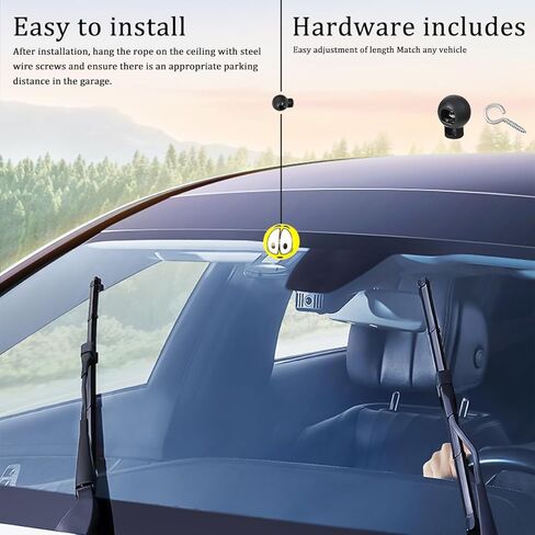 2PCS/Set Car Double Garage Parking Aids, Vehicle Assist Garage Balls Stopper with Cord Locks Screws, Automotive Assist Ball Sensor Parking Indicators Accessories, Universal Fit in Saudi Arabia