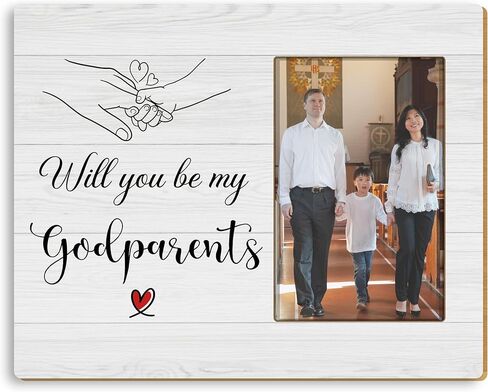 Godparents Proposal Gifts 4x6 Picture Frame, Godparent Gifts for Baptism from Godchild, Will You Be My Godparents Picture Photo Frames for Desk Tabletop Wall Decoration in Saudi Arabia