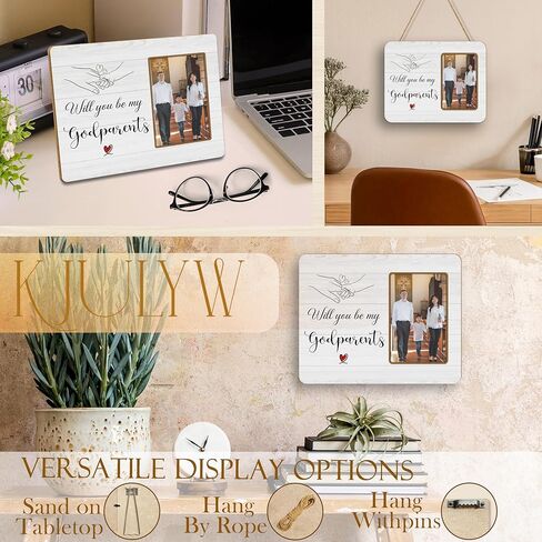 Godparents Proposal Gifts 4x6 Picture Frame, Godparent Gifts for Baptism from Godchild, Will You Be My Godparents Picture Photo Frames for Desk Tabletop Wall Decoration in Saudi Arabia