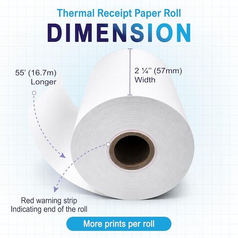 Pax Thermal Receipt Paper Rolls (20 Rolls) for Pax POS & Terminal Printers – Credit Card Machine Receipt Paper Compatible with A920 A910 A930 S920 A800, BPA Free in Kuwait