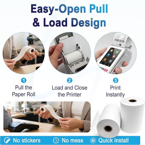 Pax Thermal Receipt Paper Rolls (20 Rolls) for Pax POS & Terminal Printers – Credit Card Machine Receipt Paper Compatible with A920 A910 A930 S920 A800, BPA Free in Kuwait