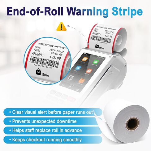 Pax Thermal Receipt Paper Rolls (20 Rolls) for Pax POS & Terminal Printers – Credit Card Machine Receipt Paper Compatible with A920 A910 A930 S920 A800, BPA Free in Kuwait