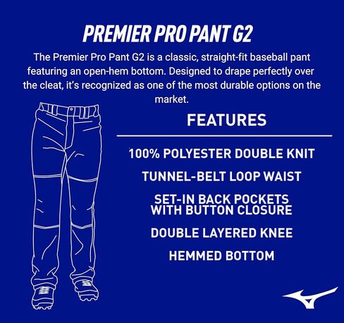 Mizuno Men's Standard Premier Pro Pant G2, Light Blue in Saudi Arabia