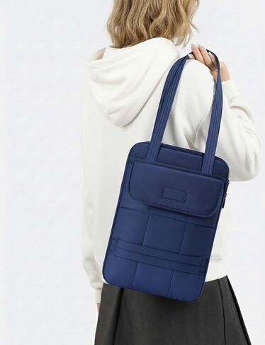 Puffy Laptop Sleeve 13 inch, Fluffy Carrying Laptop Case for 2025-2022 MacBook Air 13 M4 M3 M2 A3240 A3113 A2681, Travel Shoulder Handle Bag, Navy Blue in Saudi Arabia