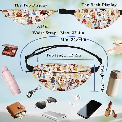 BWWKTOP Princess Waist Bag Beauty Fans Gift Cursed Prince Fanny Pack Fairy Tales Merch (Bea Princess-WB) in Saudi Arabia