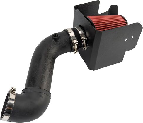 PHILTOP 3.5" Cold Air Intake Kit System + Heat Shield Compatible with Dodge for 2009-2018 Ram 1500 5.7L, 2019-2024 Ram 1500 Classic 5.7L, High Performance, Red in Saudi Arabia