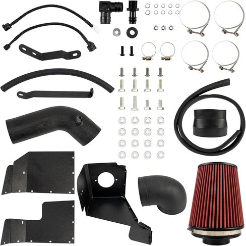 PHILTOP 3.5" Cold Air Intake Kit System + Heat Shield Compatible with Dodge for 2009-2018 Ram 1500 5.7L, 2019-2024 Ram 1500 Classic 5.7L, High Performance, Red in Saudi Arabia