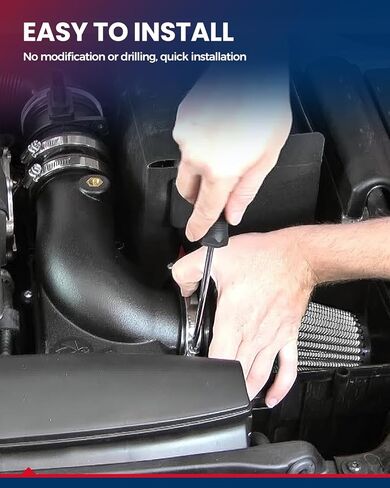 KAX 3.5"Cold Air Intake Kit System + Heat Shield Compatible with 2009-2014 Silverado Sierra Tahoe V8 4.8L 5.3L 6.0L 6.2L, High Performance,Black in Saudi Arabia