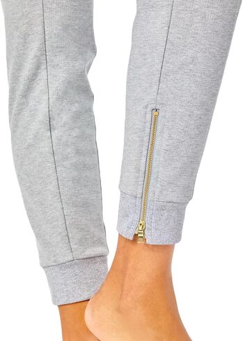 Lilly Pulitzer Women's 27" Evia Shimmer Terry Pant in Heathered Seaside Grey Metallic (Size M) in Saudi Arabia