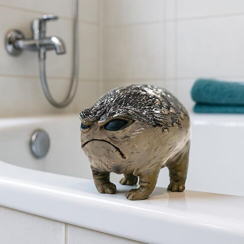 Weird Grumpy Angry Frog Toad Statue – Ugly Cute Resin Sculpture for Garden, Desk or Home Décor, Tiny Novelty Figurine with Gift Box, 1pcs in Saudi Arabia