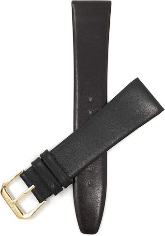 Bandini Extra Long (XL) 12mm Womens Italian Leather Watch Band Strap - Brown - Classic - Slim - Gold Buckle in Saudi Arabia