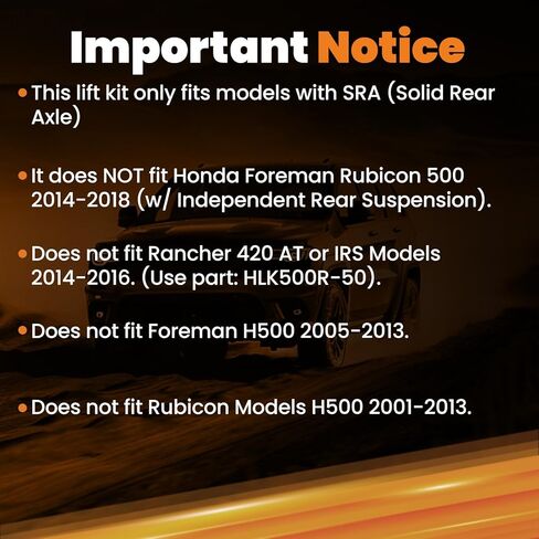 طقم رفع maxpeedingrods 2 بوصة لسيارة Honda Rancher 420 Foreman 500 2014-2023، لسيارة Honda Rubicon 500 2011 in Saudi Arabia
