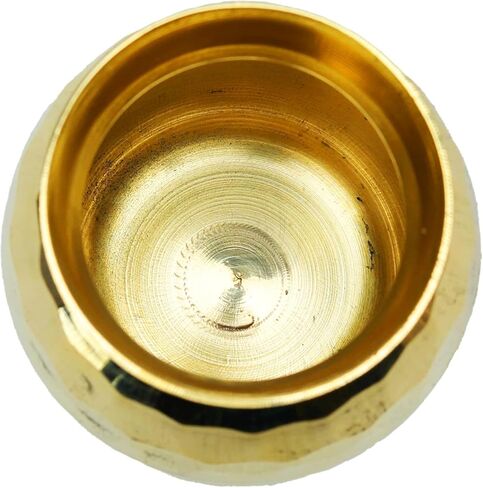 Small Brass Kalash Lota Pot Utensil Drinkware for Pooja Kit for Indian Traditional Pooja Decoration Purpose Gudi padwa Temple Home Pure Vessel Lota Kalash Return Gifts(Size:-2"x2.5"x2")(Golden) in Saudi Arabia